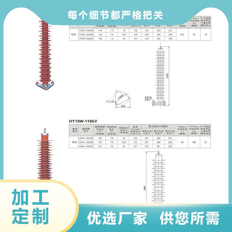 【氧化锌避雷器】避雷器HY3WZ-0.28/1.3-R讲信誉保质量