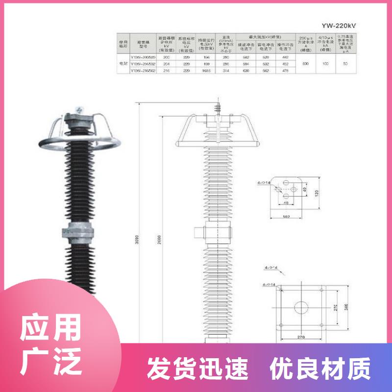 避雷器Y10W1-312/720GW【羿振电气】本地品牌