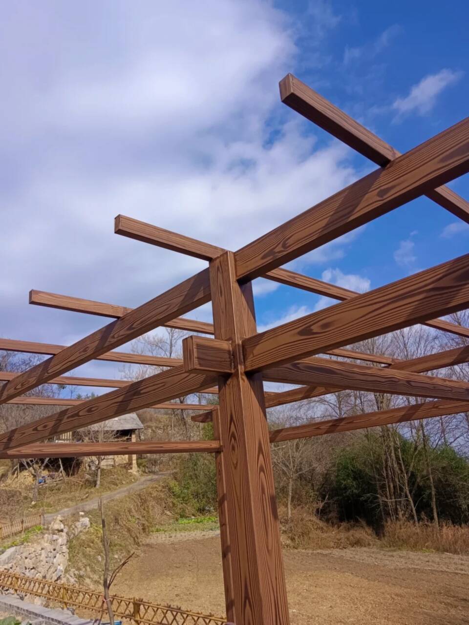 栈道护栏木纹漆生产厂家厂家直销