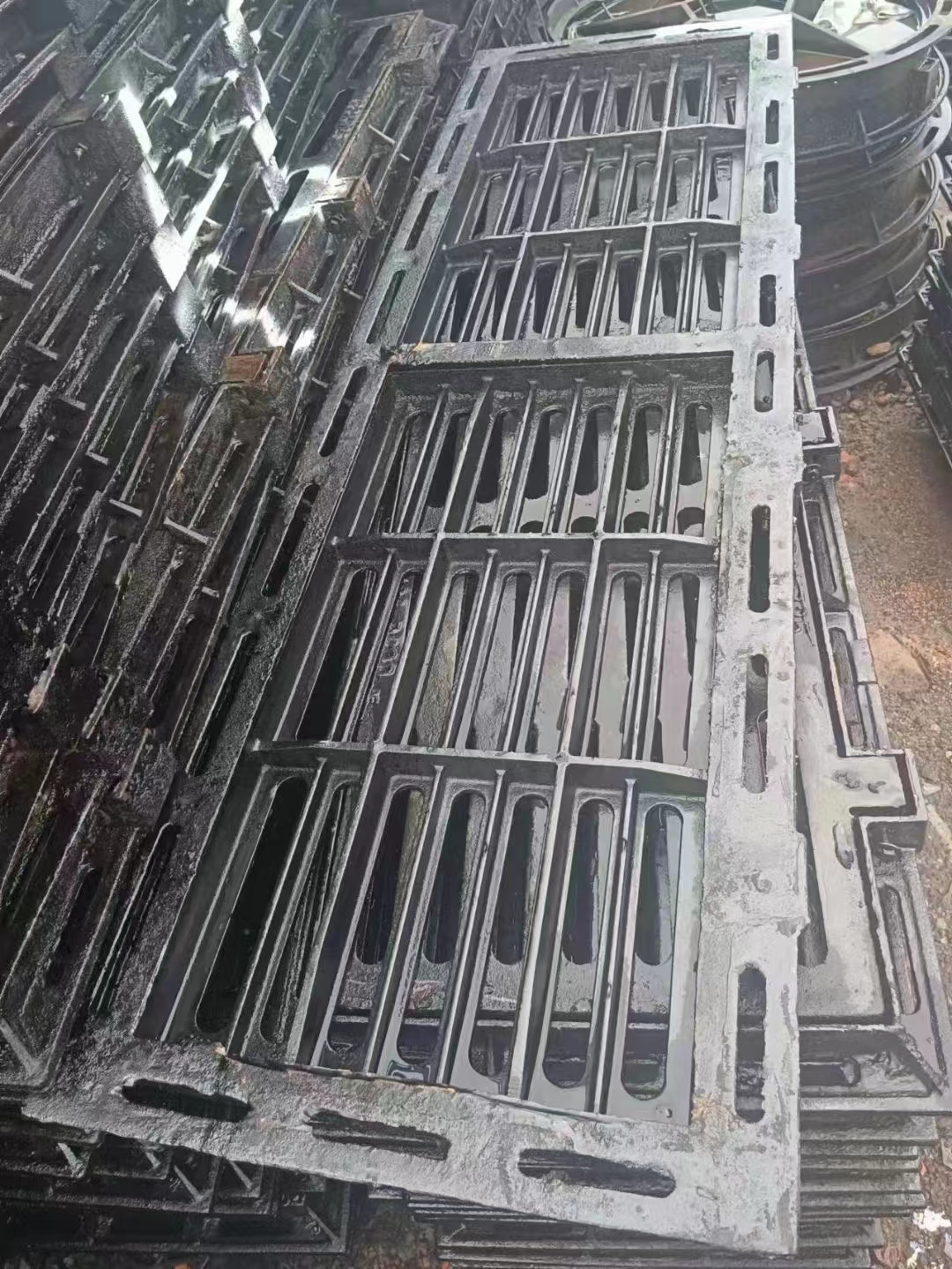 不锈钢排水沟盖板350*580*25定做生产建通铸造厂家本地货源